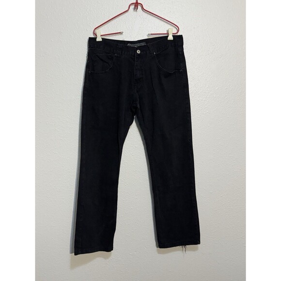 Vintage South Pole Black Jeans Mens Sz 32 Y2K Relaxed Baggy Grunge Black Hip Hop